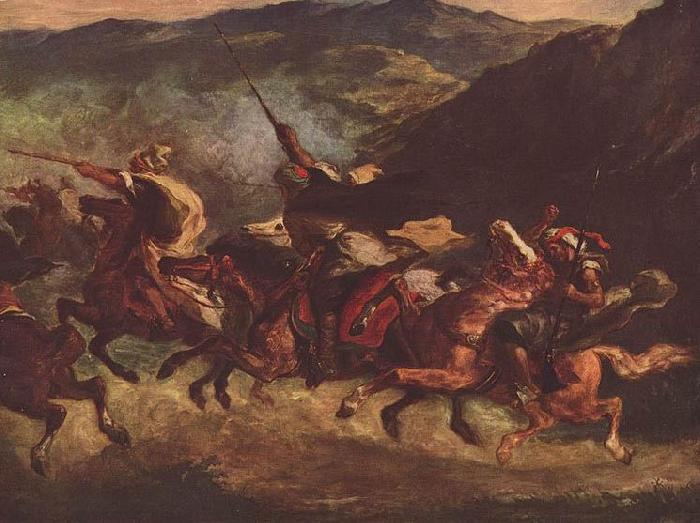 Eugene Delacroix Marokkanische Fantasia oil painting image